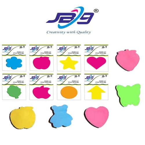 JB9 Shape Cut Sticky Note Pad - 100pg